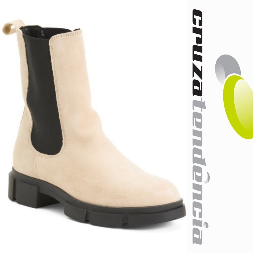 🆕️ Cruza Tendencia Suede Lug Sole Chelsea Boots